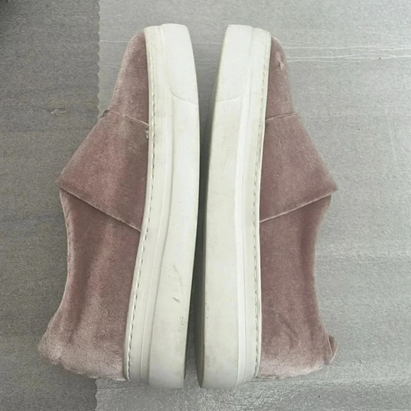 [US7/EU37.5]Lewit Arlo Pink  Velvet Slip-On Platform Sneaker- EUC - Picture 3 of 8